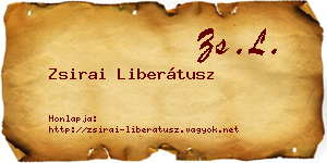Zsirai Liberátusz névjegykártya